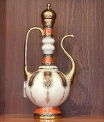 Kırmızı Siyah Altın İşlemeli Cam İbrik